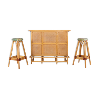Bar & tabourets en bambou