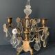 Girandole candle holder with crystal and bronze tassel with 3 lights, 1900