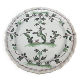 Decorative plate dog Moustiers 18th