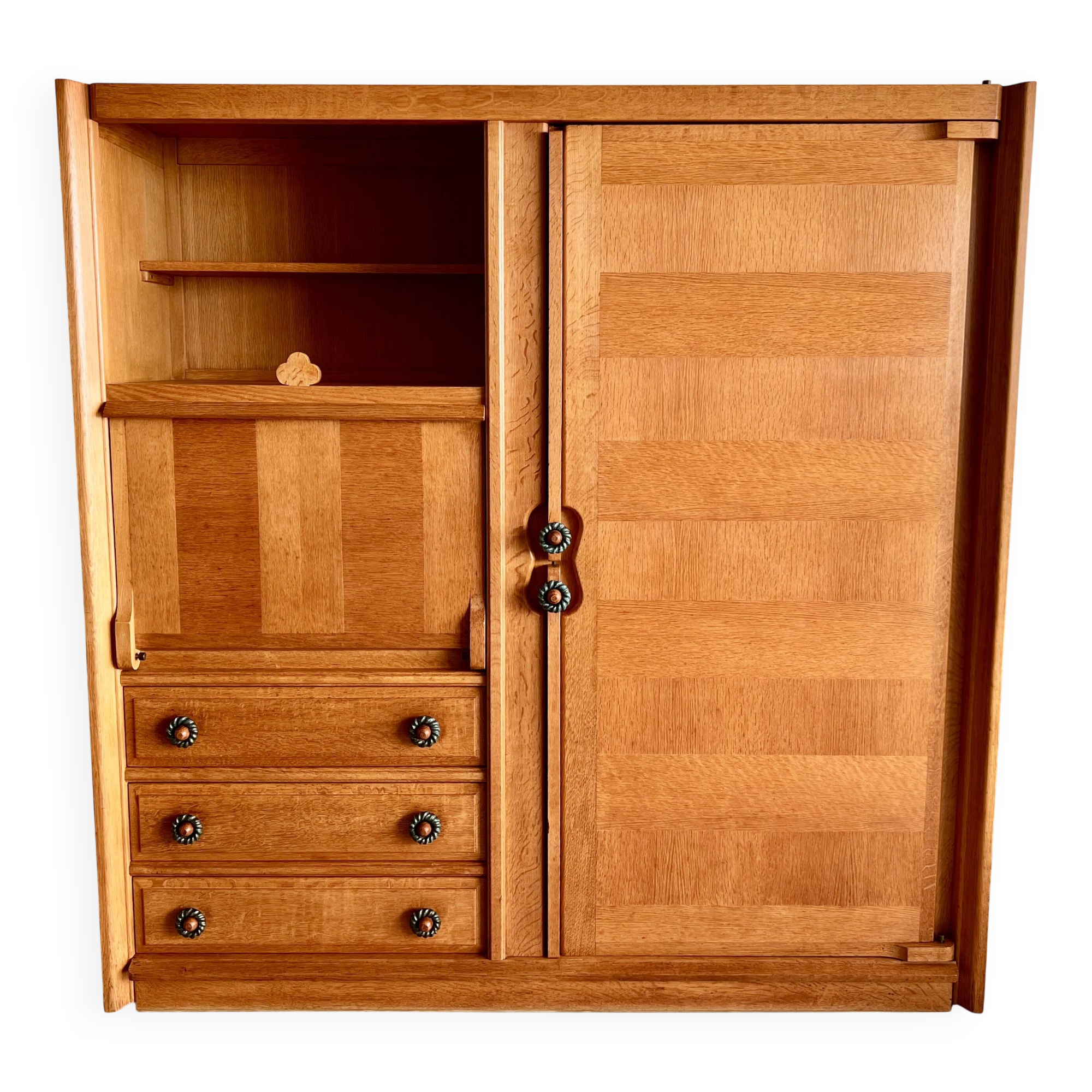 Gemini secretary wardrobe by Guillerme and Chambron, France 60s