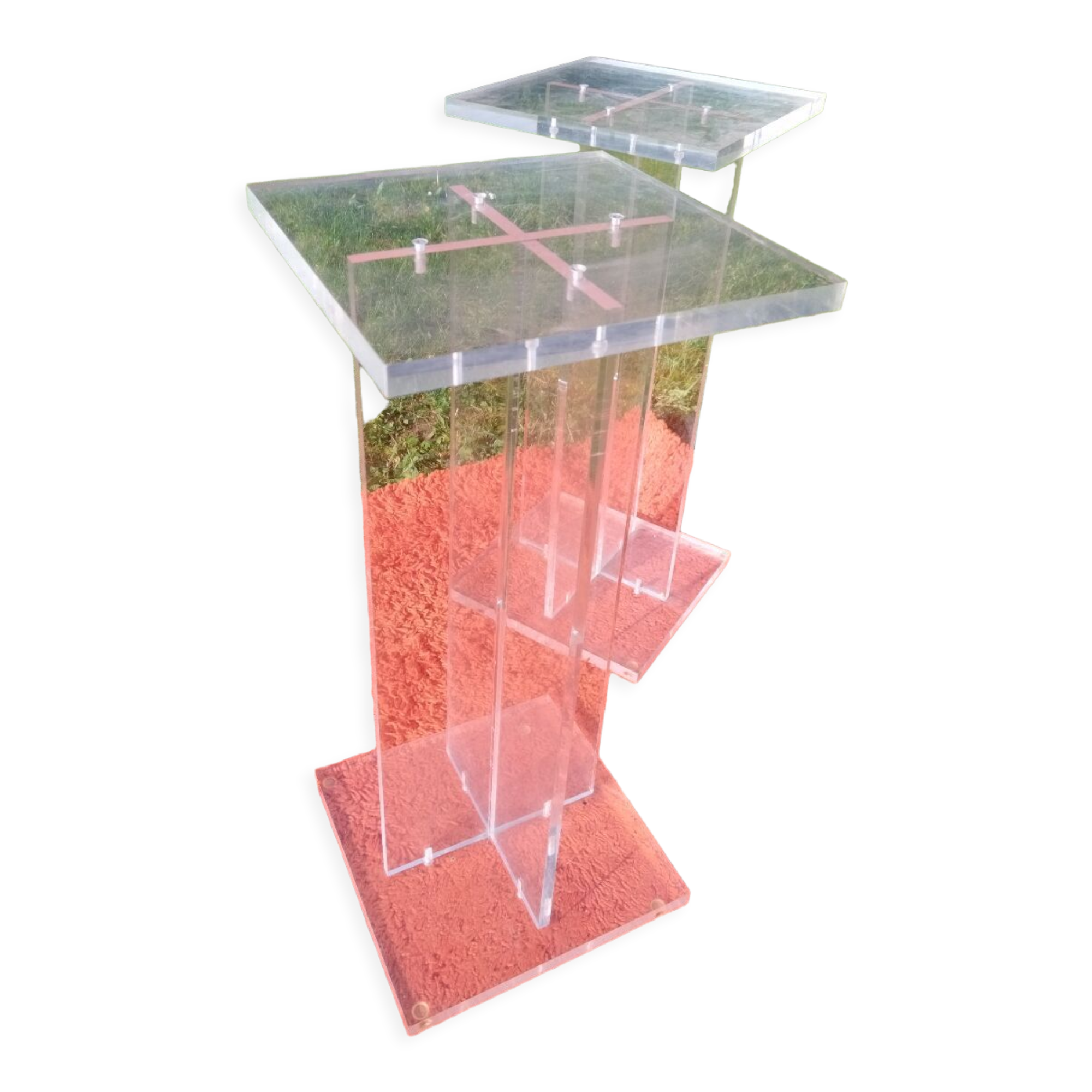 Pair of Plexiglas fifth wheel David lange