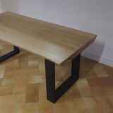 Design coffee table in natural wood