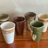 6 verres mug en grès