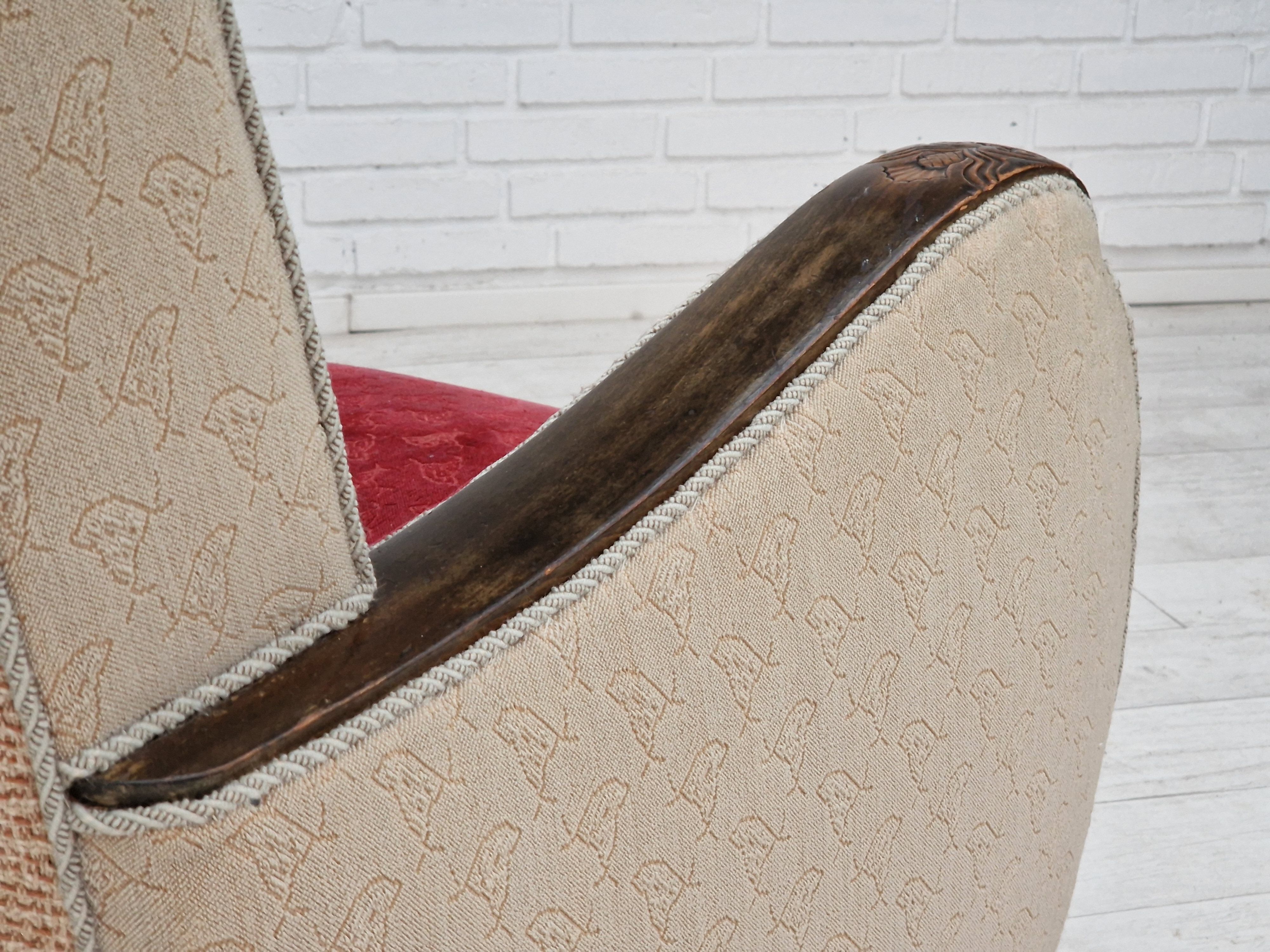 1950s, scandinavian art deco chairs, original condition