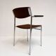 Set of 6 stackable chairs in rust colour by Gijs van der Sluis, 1970s.