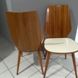 Rare set of 4 chairs Baumann 1960