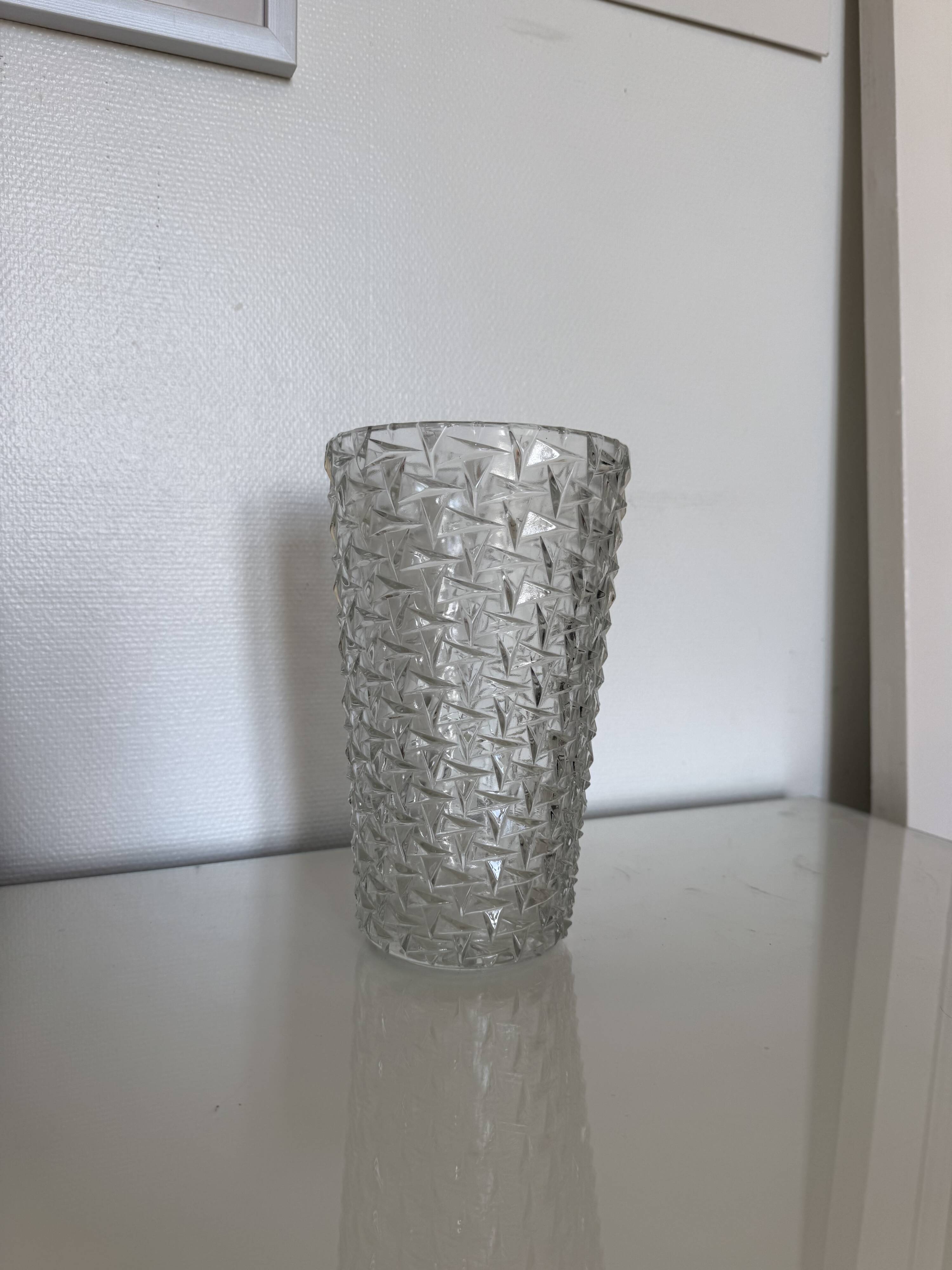 Large crystal vase
