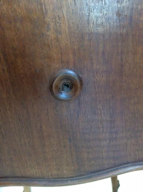 Bedside table wood and marble