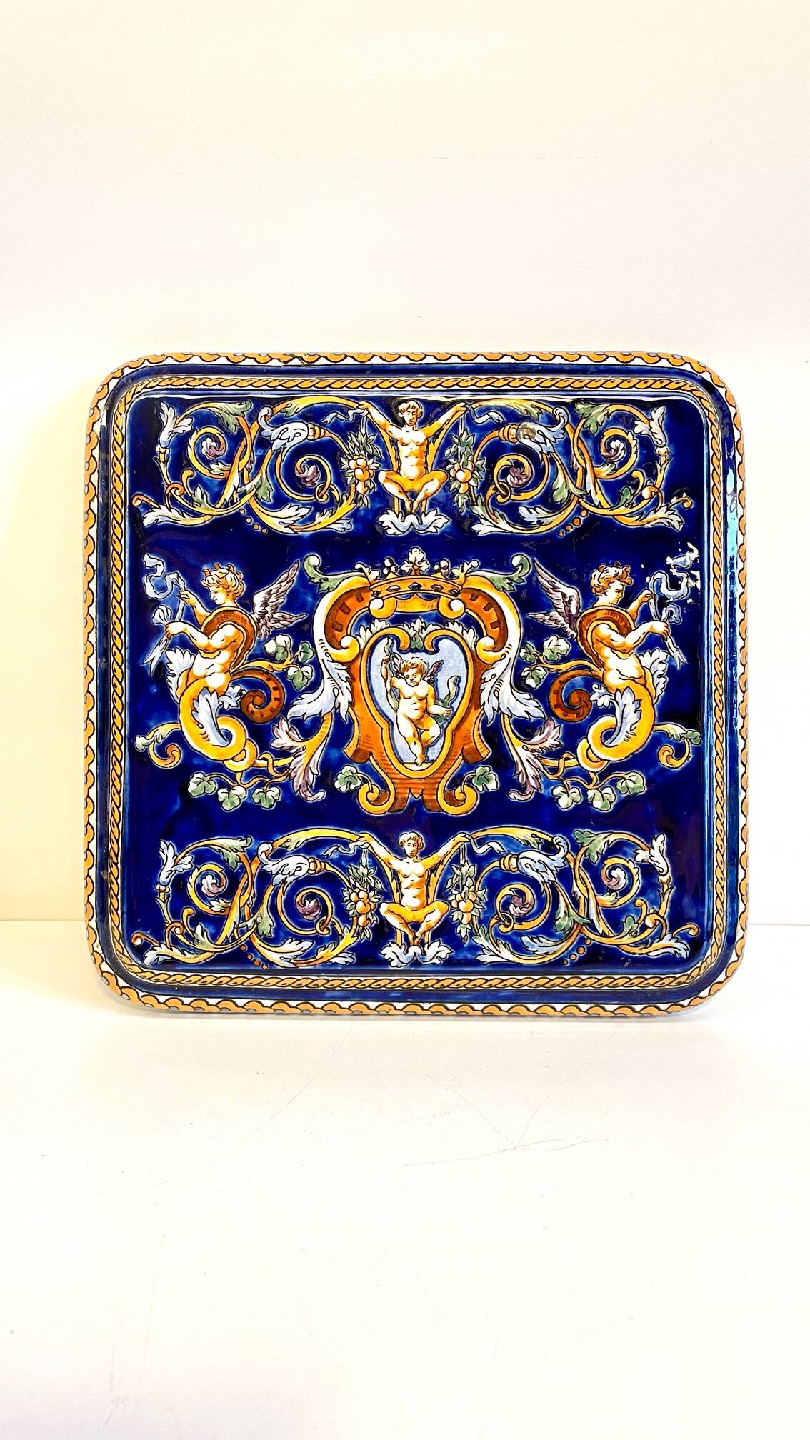 Ceramic coaster from gien france
