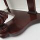 Mahogany and green leather console, 1860-70