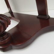 Mahogany and green leather console, 1860-70