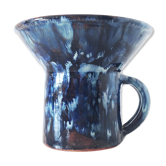 Vintage blue ceramic vase
