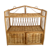 Étagère murale en osier vintage