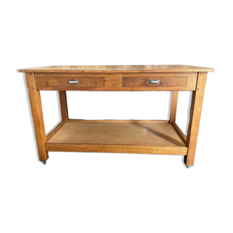 Old piece of furniture on wheels