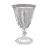 Water glass in crystalline engraved gold border