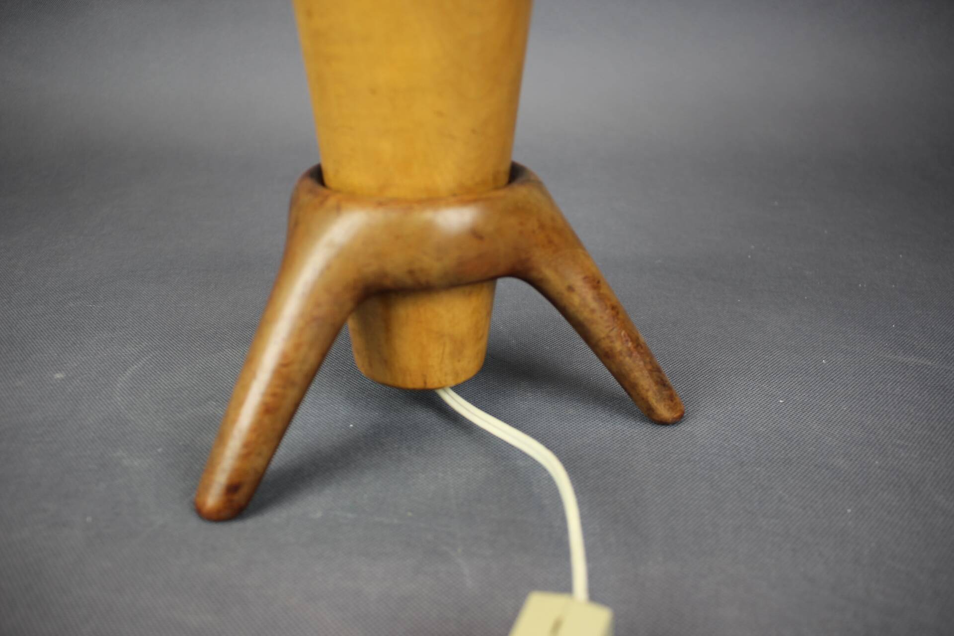 Mid-Century ULUV Wooden Table Lamp, Czechoslovakia, 1960s