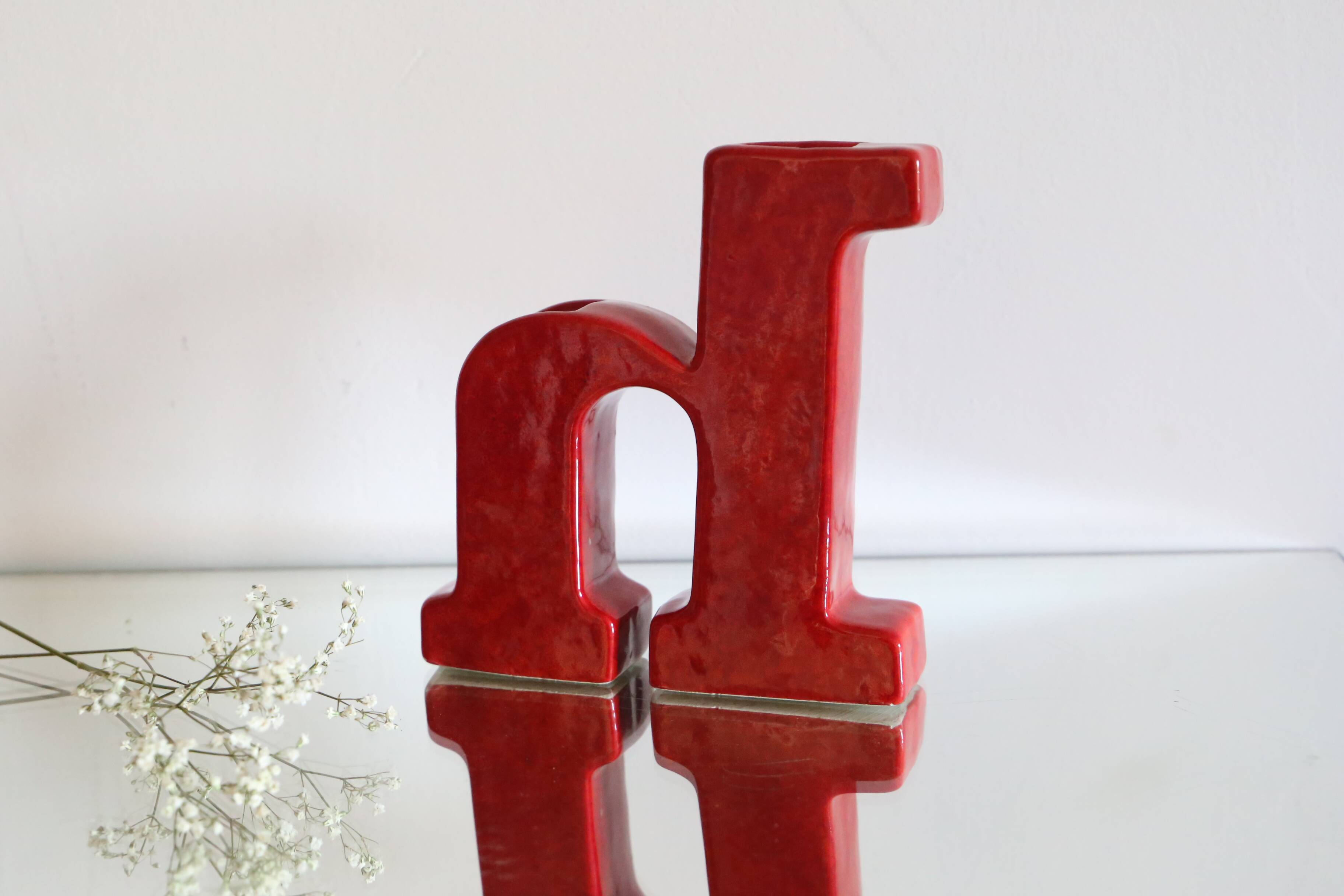 pretty Italian ceramic vase 1970