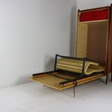 Ingenious sixties wall bed cabinet by C. Princic Gorizia Italy
