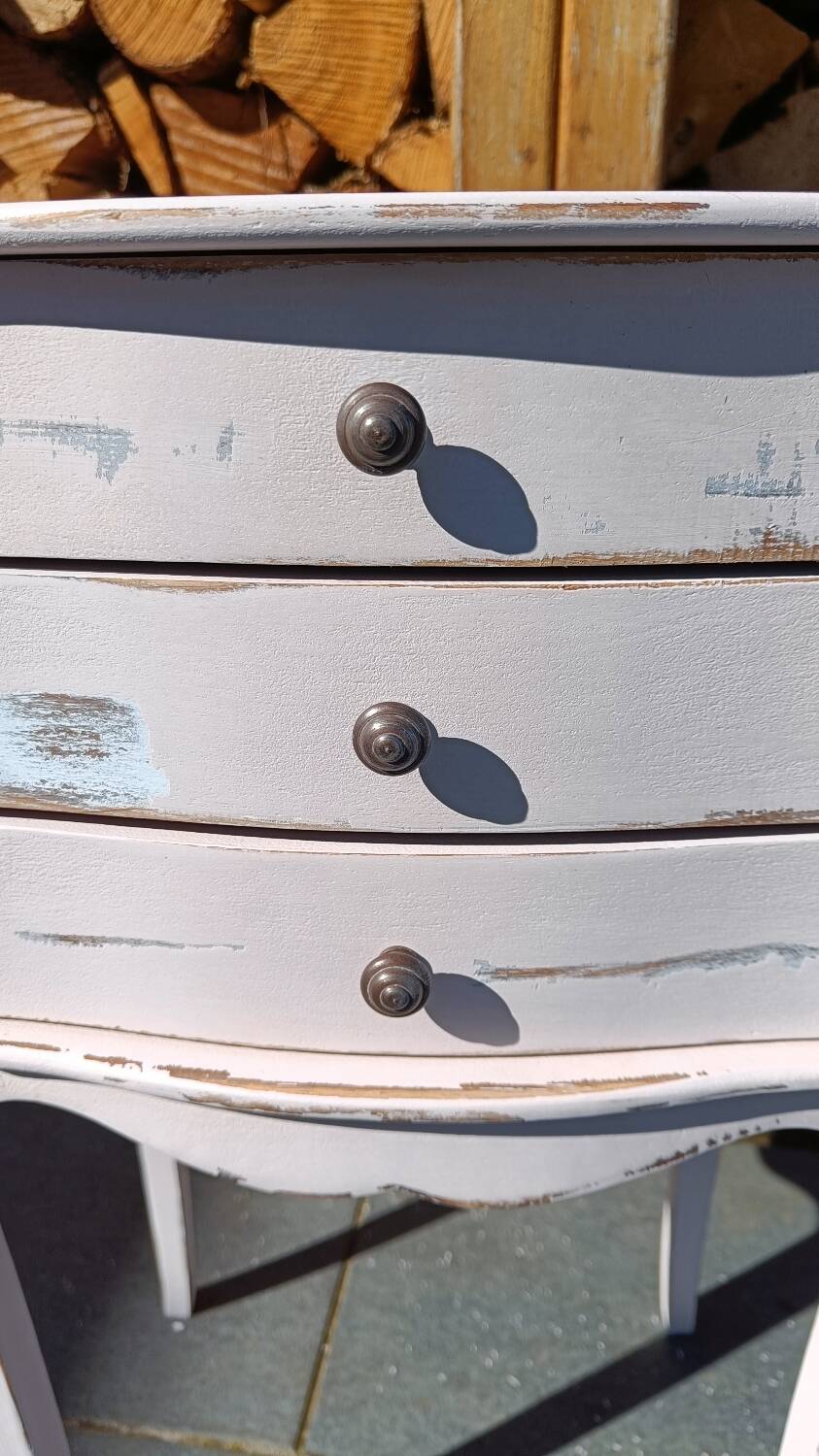 Petite commode/ chevet vintage patinée