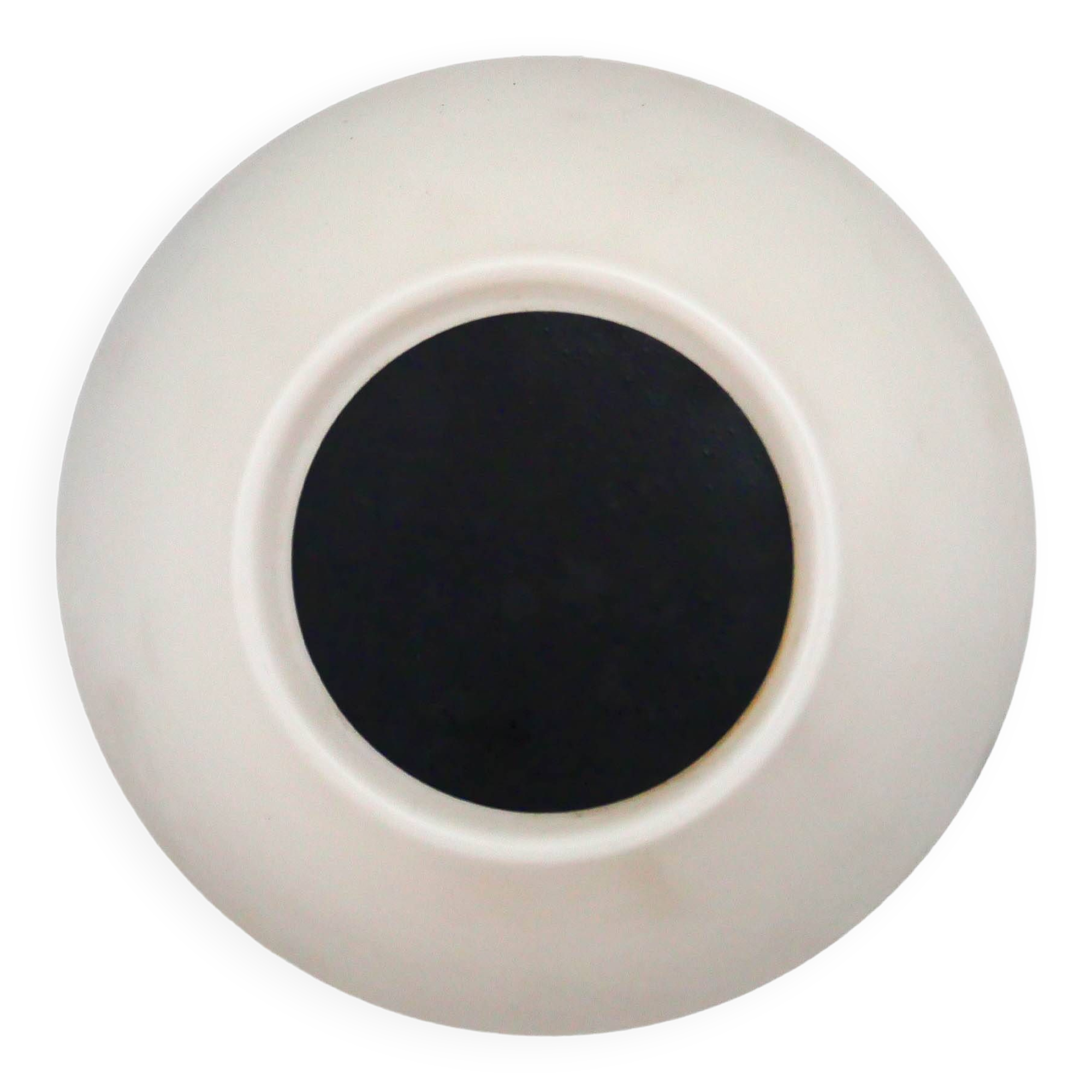 Old opaline glass wall lamp, black and white