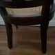 Ancien fauteuil de barbier / coiffeur en cannage