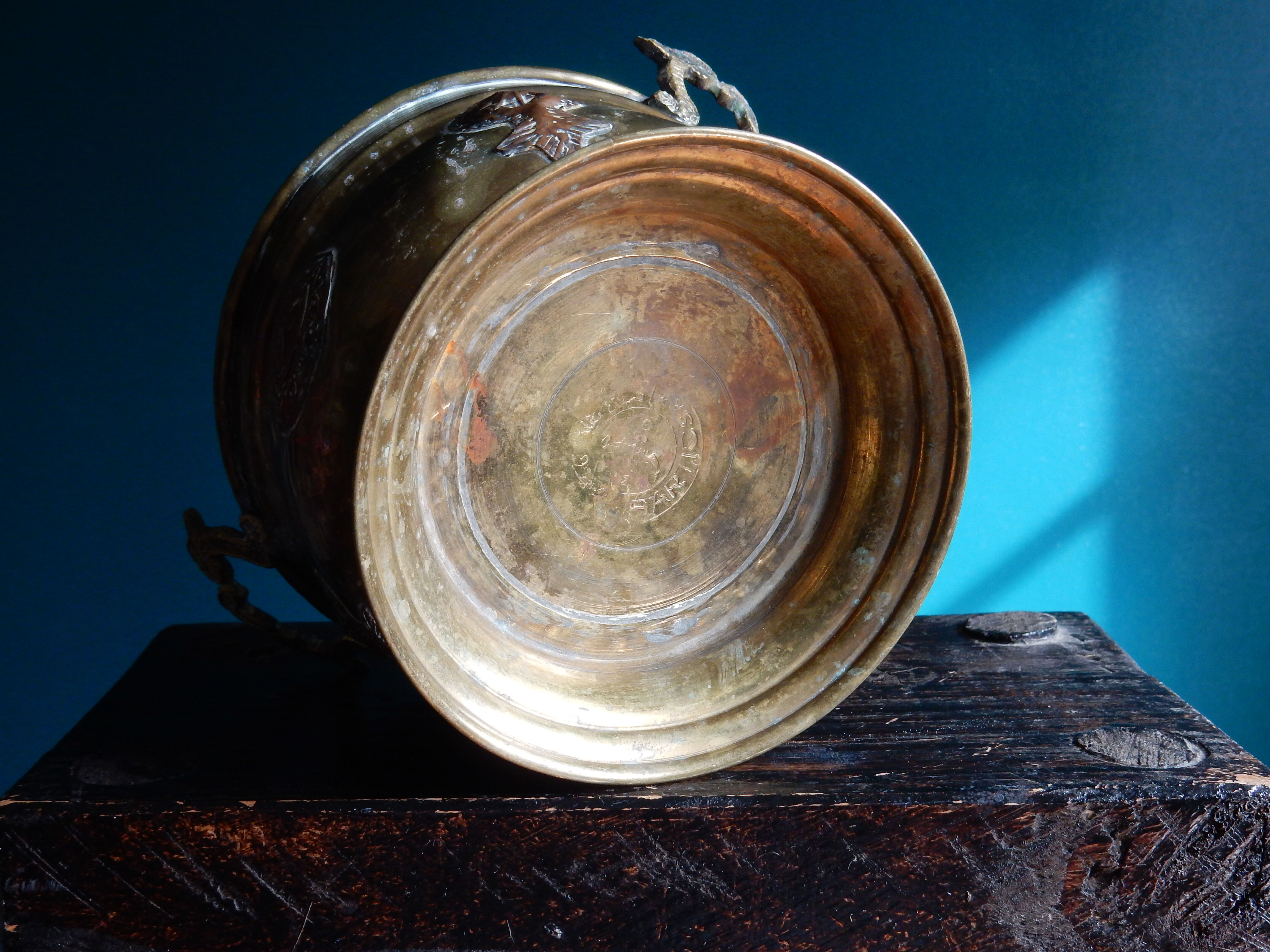 Cache-pot sartic sa maroc in brass and copper