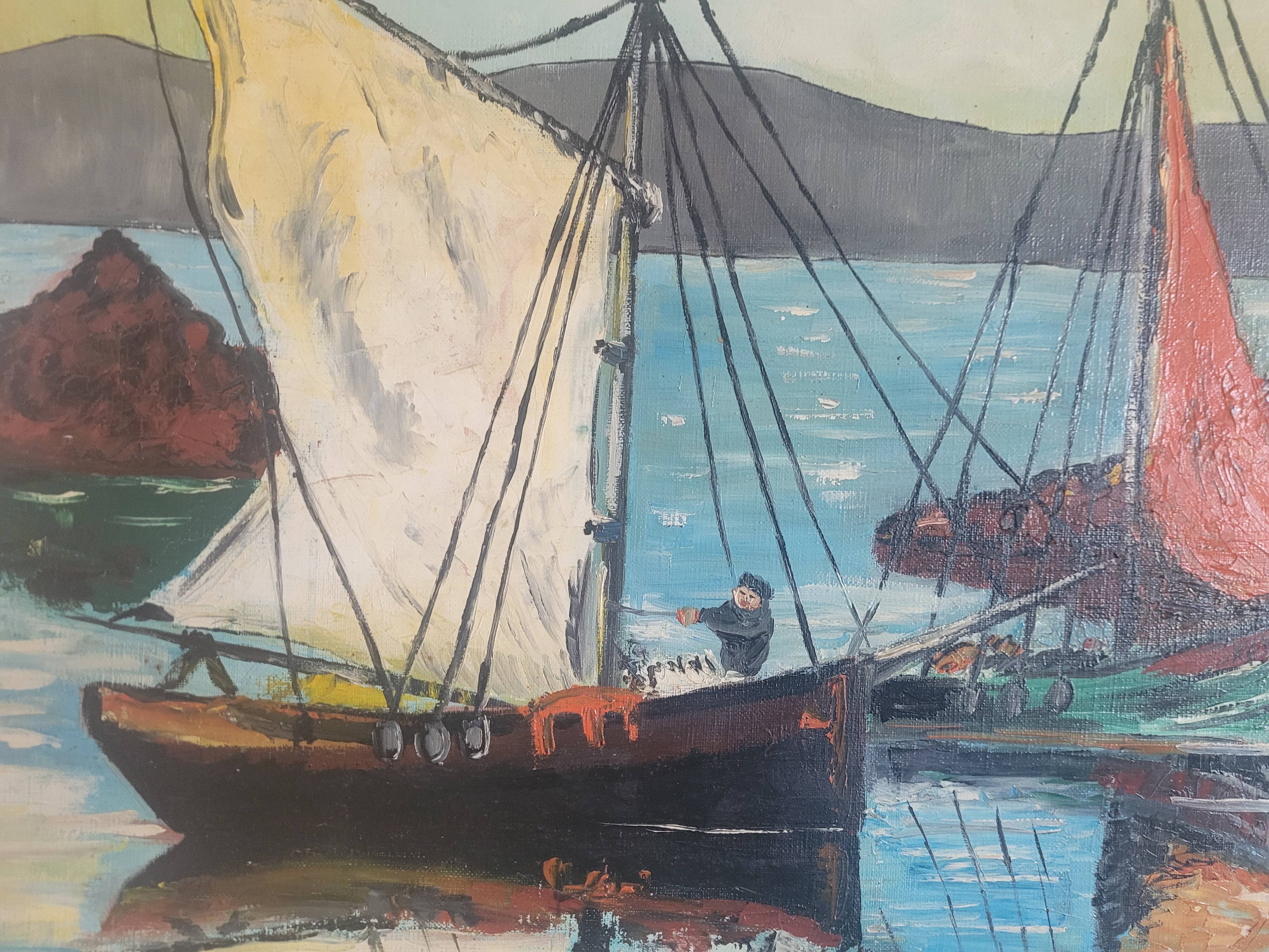 Old marine painting 1965