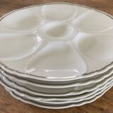 Set of 6 oyster plates