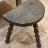 Vintage tripod stool - ball wood