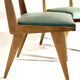 Pair of vintage chairs Maurice Pré - Oak and skaï