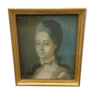 Pastel femme du xviiieme - dore