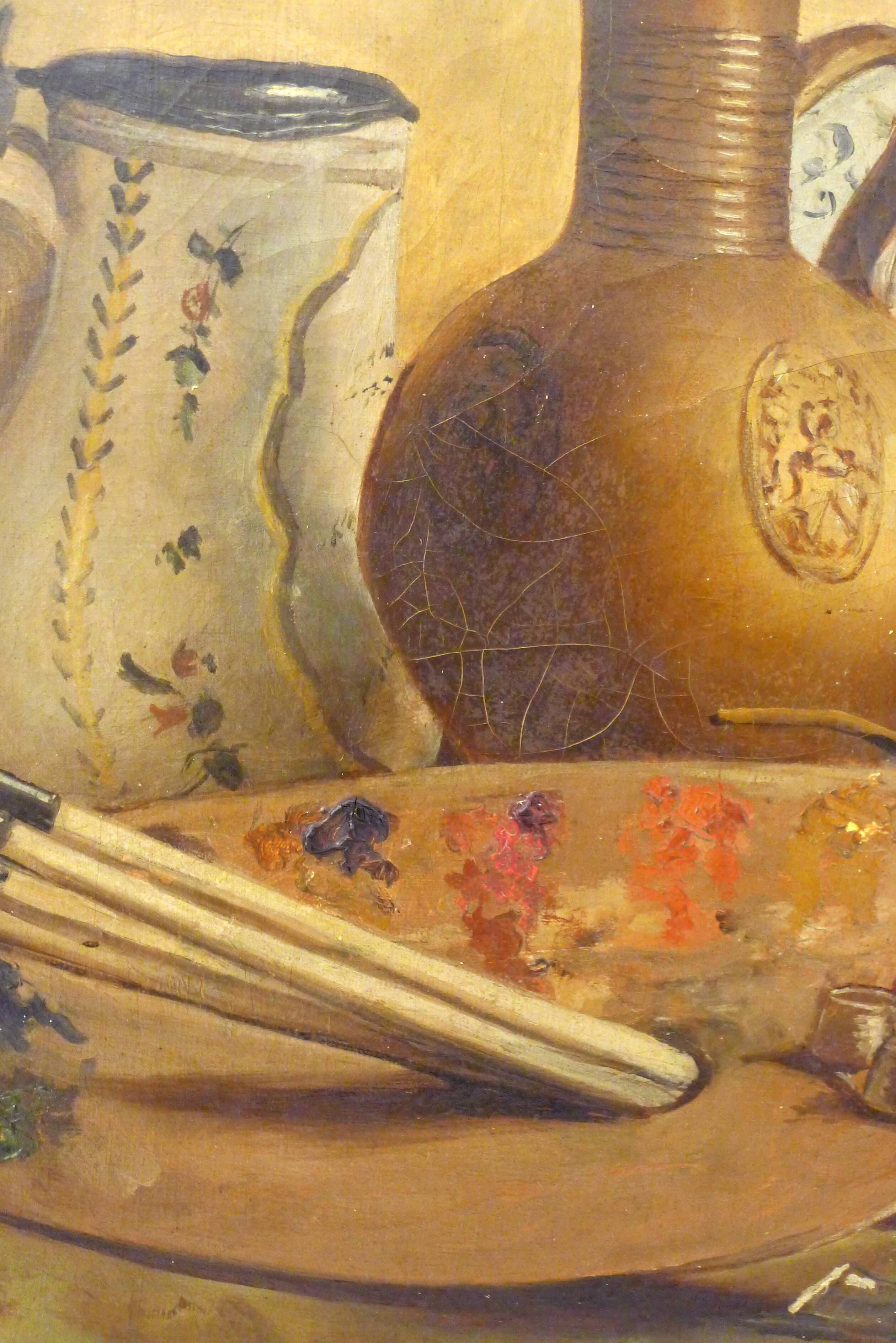 Still life oil painter late nineteenth