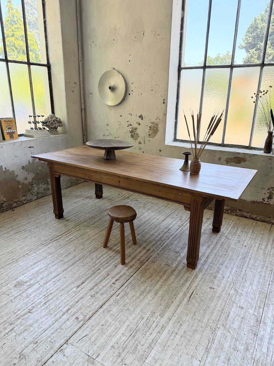 Country farmhouse table in solid beech and oak 2.5m XL