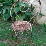 Chaises de jardin en metal
