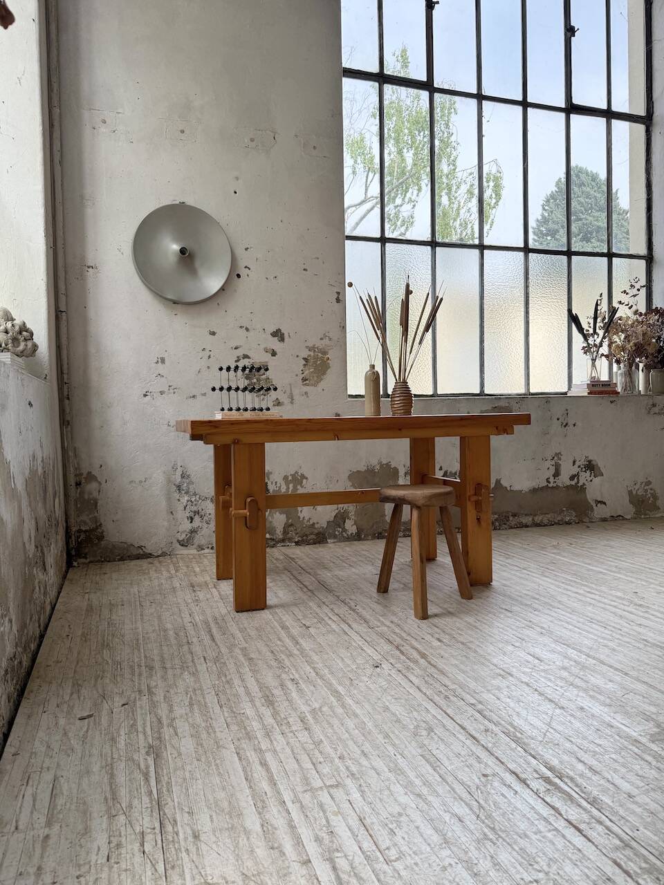 Farmhouse table, mountain furniture from the 50s