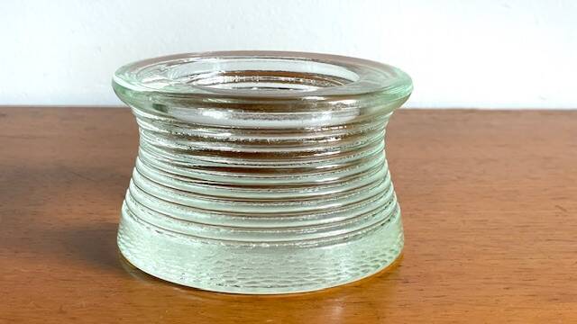 Vintage glass paperweight tray