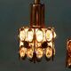 Suspensions Vintage Palwa en laiton & cristal