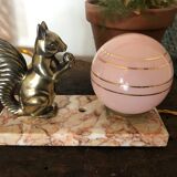 Art Deco marble and regulating lamp