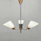 Mid-Century Pendant Light, Copper and Chrome, Czechoslovakia, 1970s