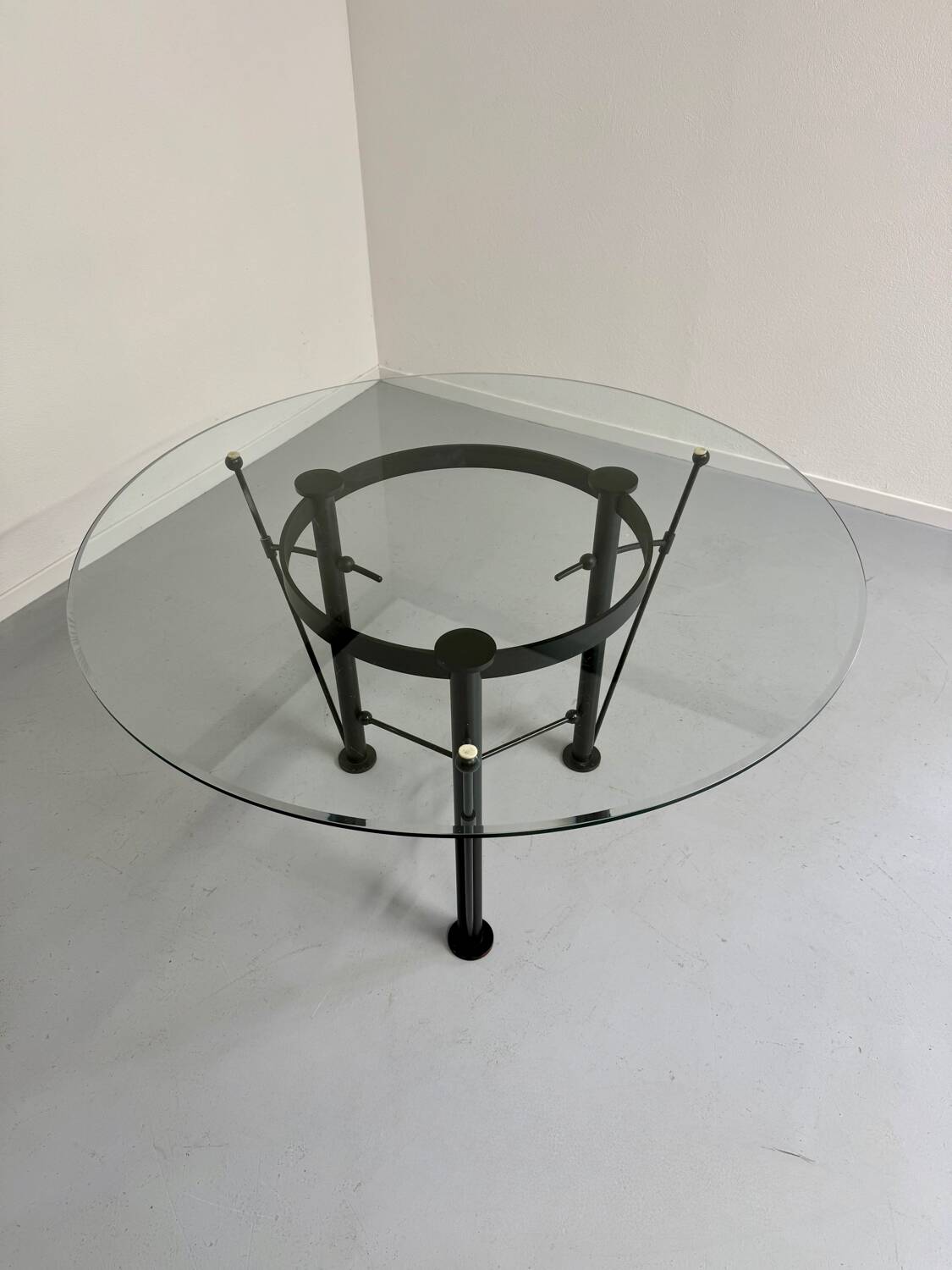 Washington glass table designed by Jean Michel Wilmotte, Ed Academy, 1986