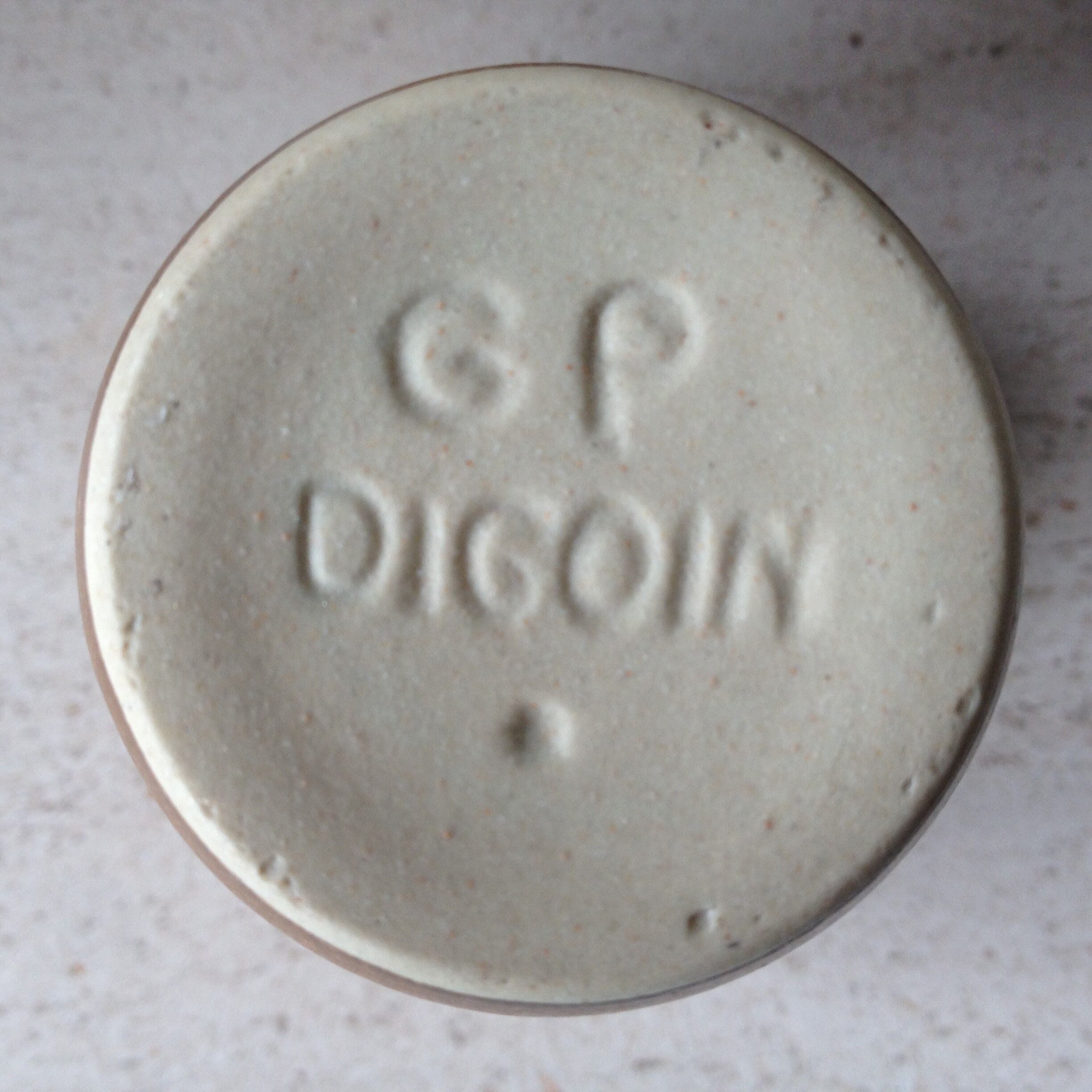 Set of 6 glasses in sandstone  Digoin