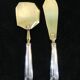 Couverts de service a gateaux en argent minerve fourré art deco