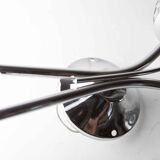 Double wall lamp 1960 chrome and glass and transparent tip