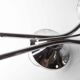 Applique double 1960 chrome et verre et pointe transparente