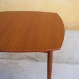Scandinavian dining table extendable teak by Henry Walter Klein