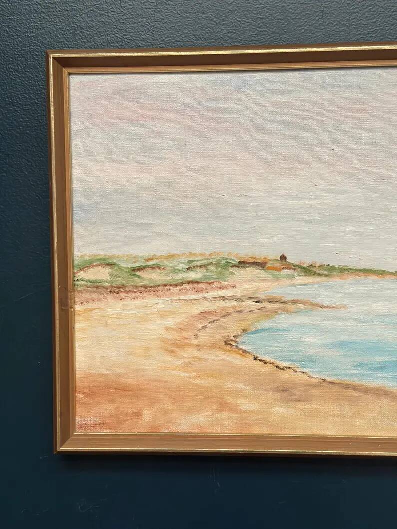 Original Swedish Oil on Canvas - "Côte" by Svan Öberg - Signed - Vintage and Framed - 49 x 38 cm (19.3" x 15")