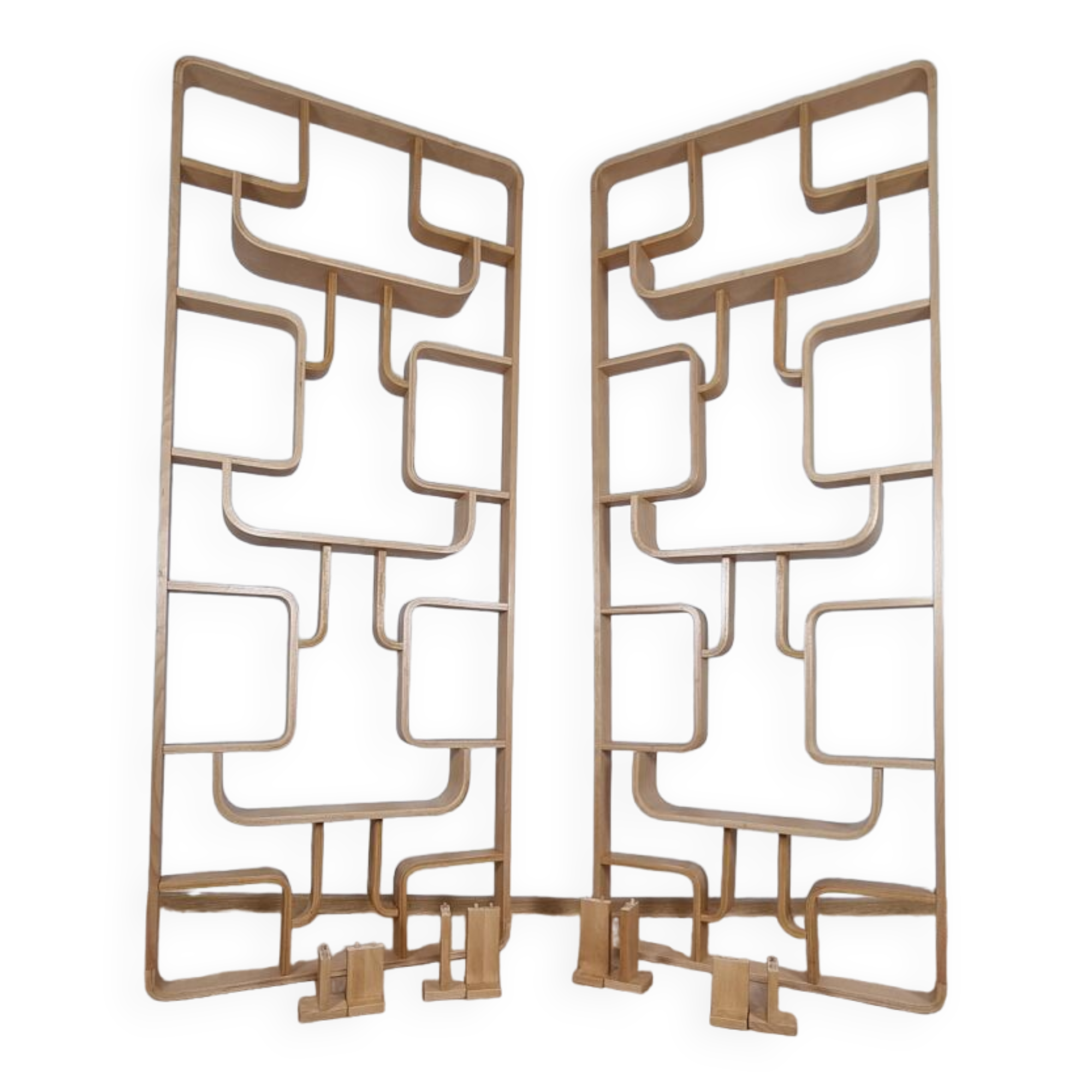 Set of 2 room dividers by Ludvik Volak for Drevopodnik Holesov 1950s