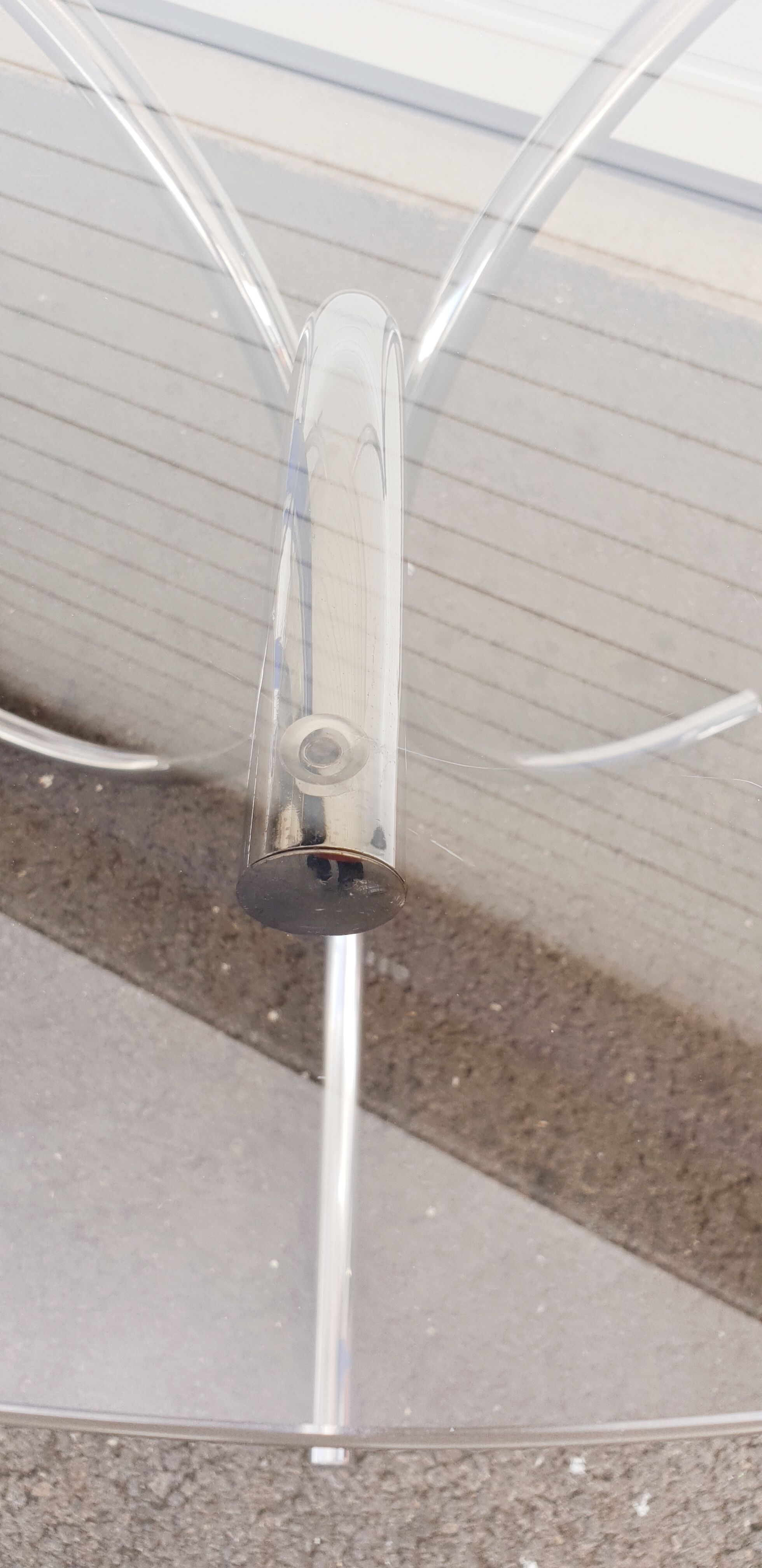 Vintage glass oval table