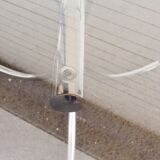 Vintage glass oval table