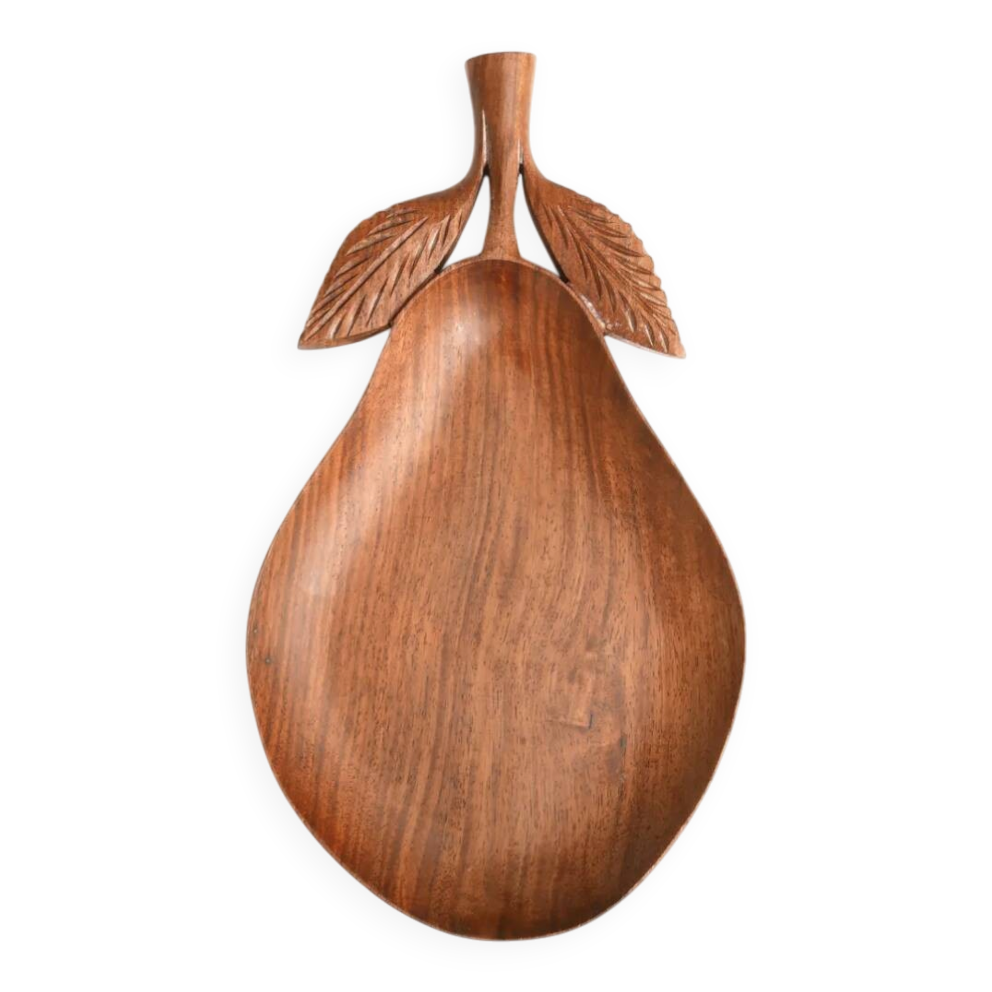 Wooden catchall in the shape of a pear, 1970s.